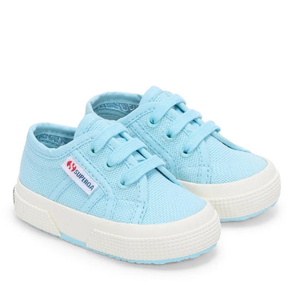 Crystal Azul-Avorio - Front - Superga Baby 2750 Bebj Classic Trainers