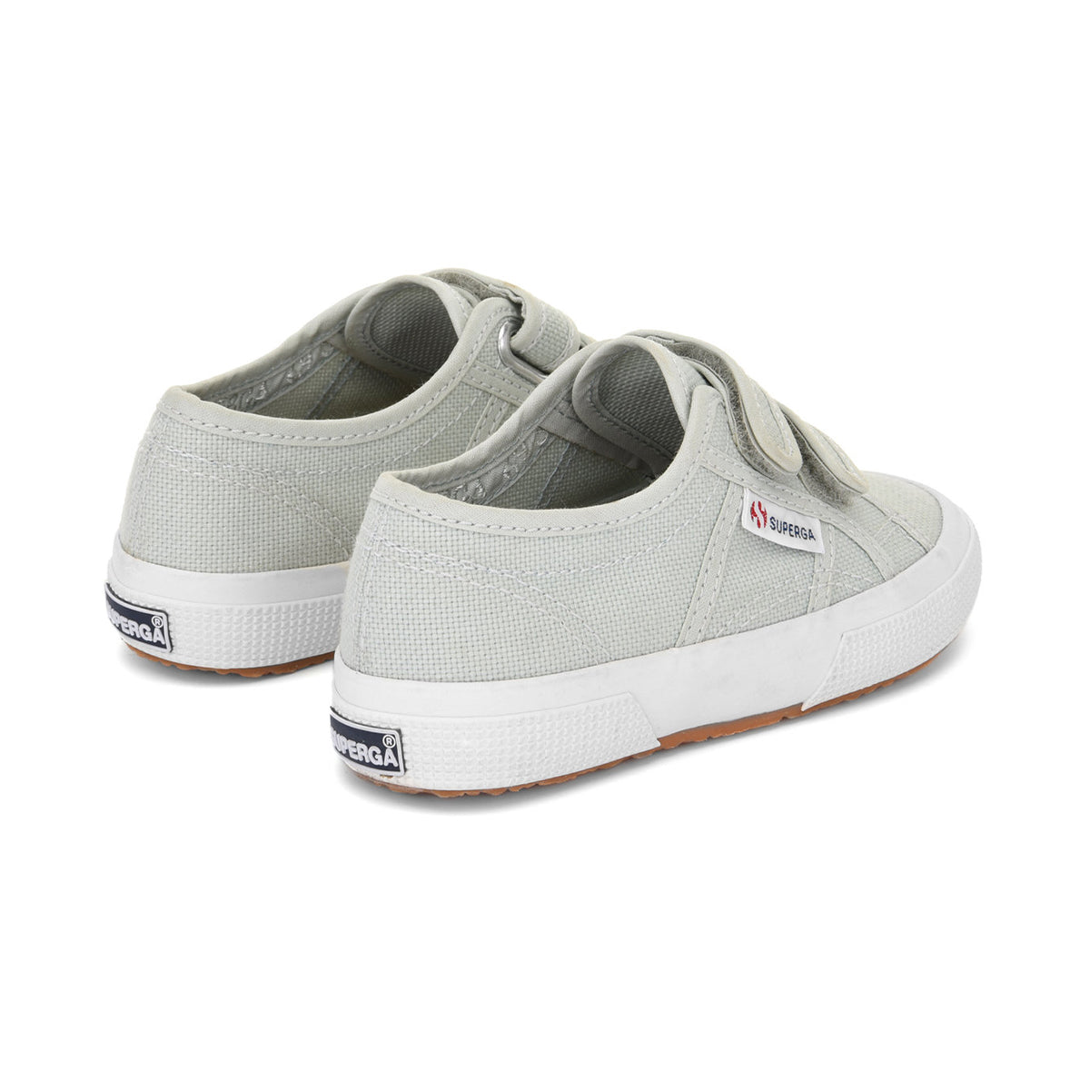 Green Iceberg-Avorio - Back - Superga Childrens-Kids 2750 Jstrap Trainers