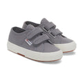 Grey Bluish-Avorio - Front - Superga Childrens-Kids 2750 Jstrap Trainers