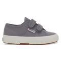 Grey Bluish-Avorio - Side - Superga Childrens-Kids 2750 Jstrap Trainers