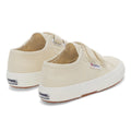 Light Beige Eggshell-Avorio - Back - Superga Childrens-Kids 2750 Jstrap Trainers