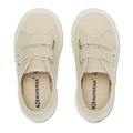 Light Beige Eggshell-Avorio - Lifestyle - Superga Childrens-Kids 2750 Jstrap Trainers