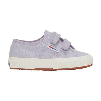 Violet Lilla-Avorio - Front - Superga Childrens-Kids 2750 Jstrap Trainers