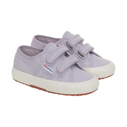 Violet Lilla-Avorio - Back - Superga Childrens-Kids 2750 Jstrap Trainers
