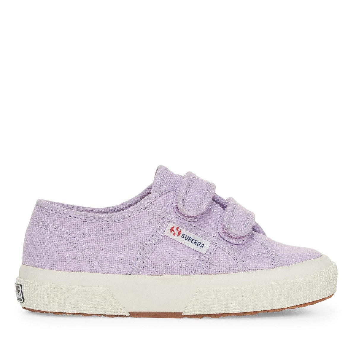 Violet Lilla - Front - Superga Childrens-Kids 2750 Jstrap Trainers