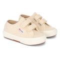 Beige Raw-Avorio - Front - Superga Childrens-Kids 2750 Jstrap Trainers