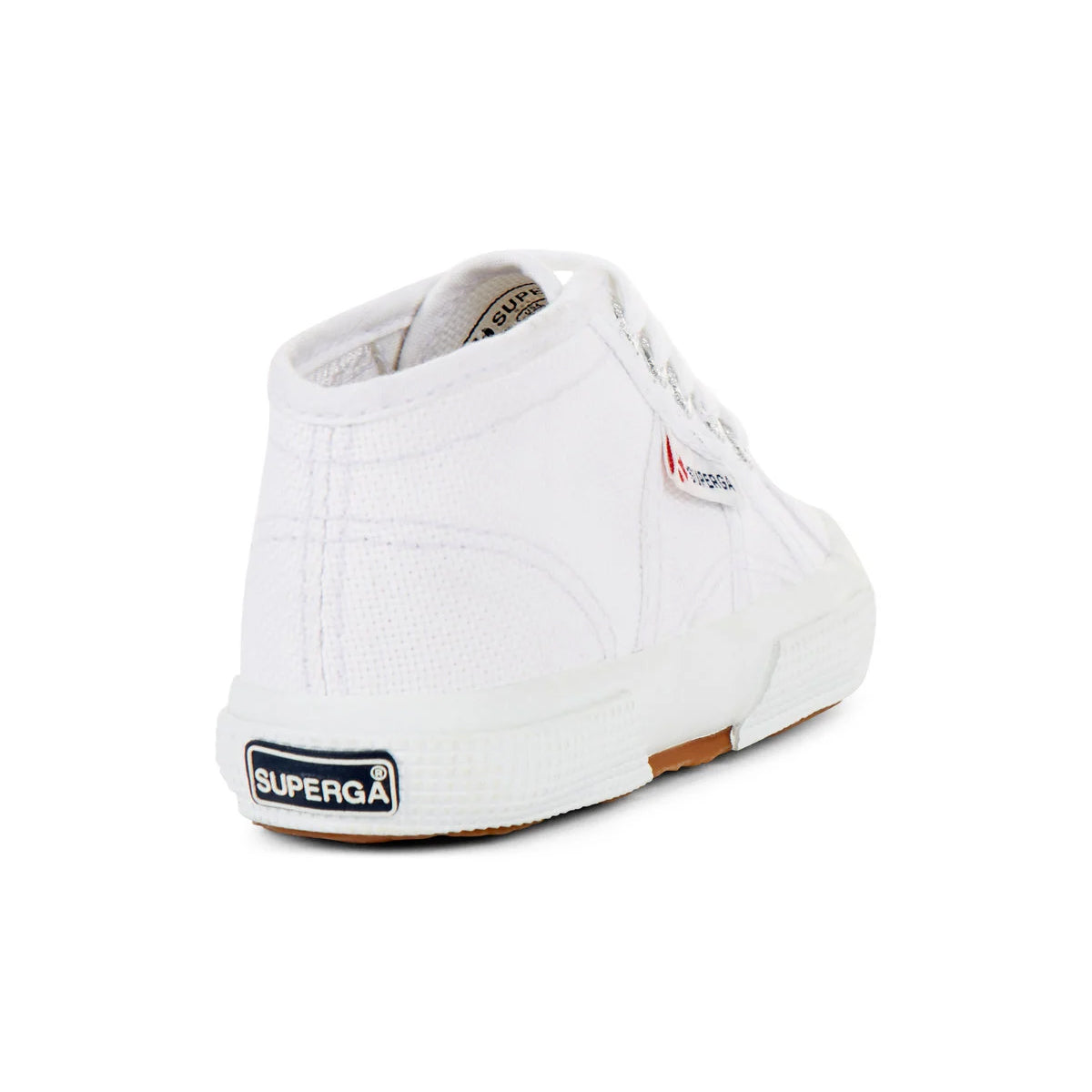 White - Back - Superga Childrens-Kids 2754 Jcot Mid Cut Trainers