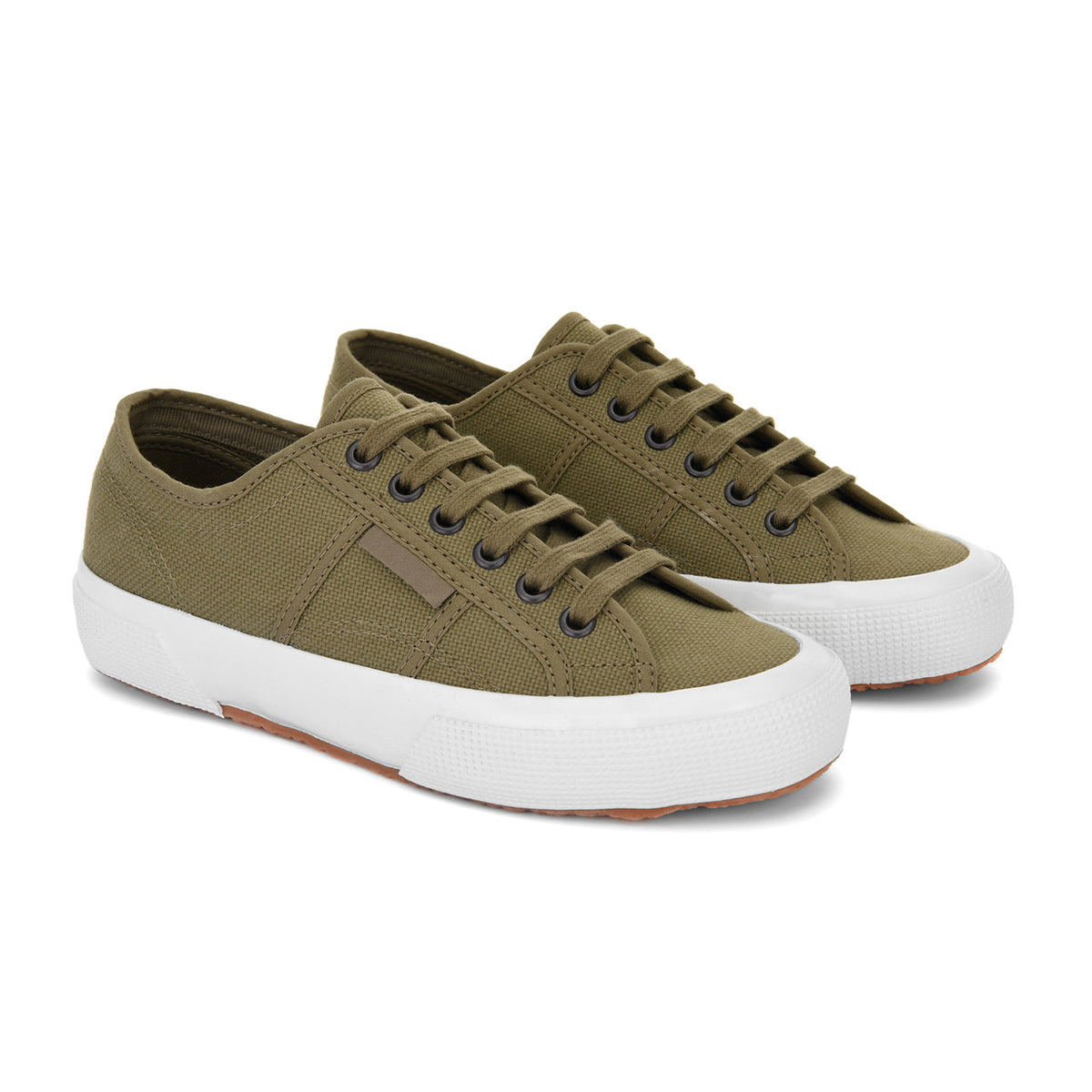 Green Tortora-White Avorio - Front - Superga Unisex Adult 2706 Og Trainers