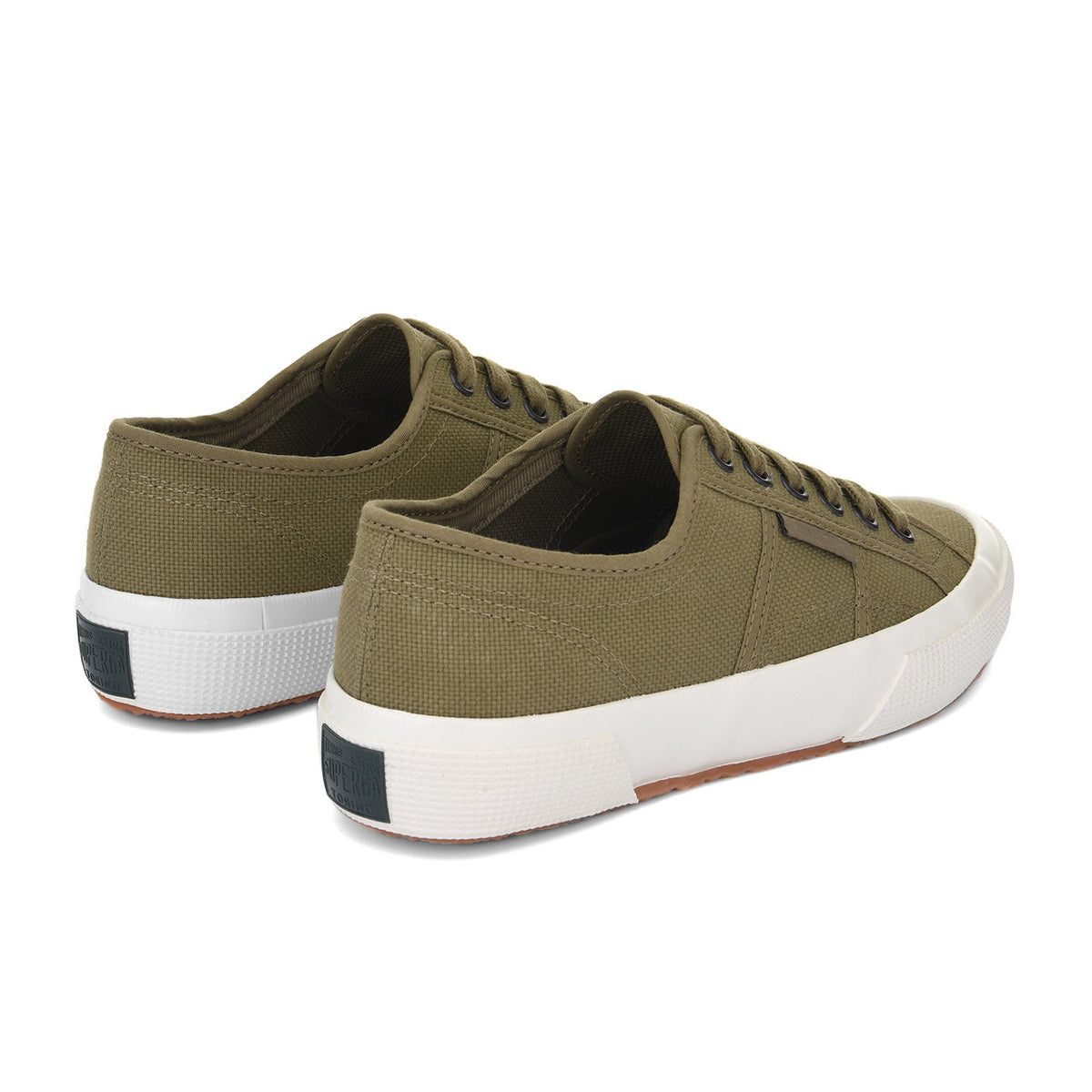 Green Tortora-White Avorio - Back - Superga Unisex Adult 2706 Og Trainers