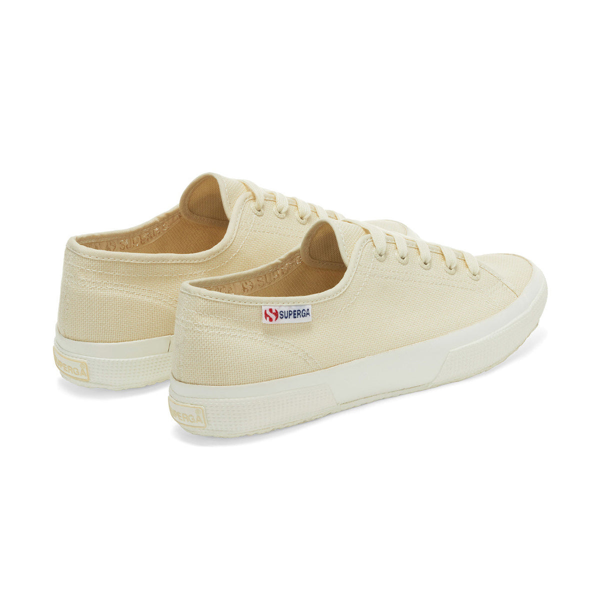 Beige Light Eggshell-Avorio Nude - Back - Superga Womens-Ladies 2725 Trainers