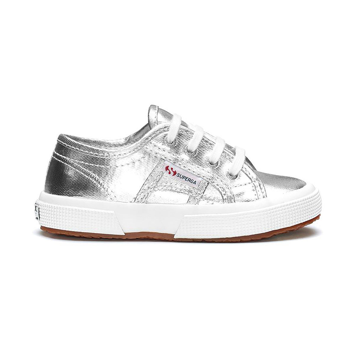 Silver - Side - Superga Childrens-Kids 2750 Cotmetu Trainers