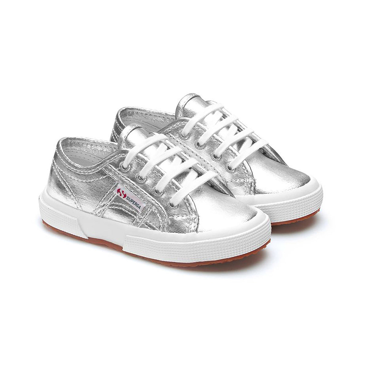 Silver - Front - Superga Childrens-Kids 2750 Cotmetu Trainers