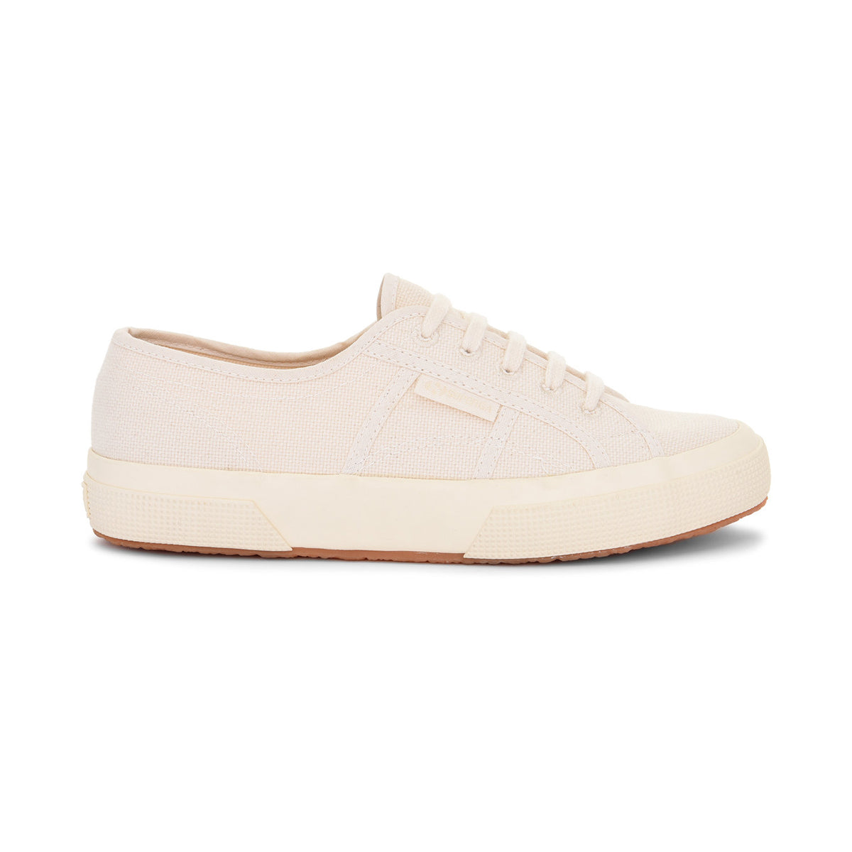 Natural Beige - Side - Superga Unisex Adult 2750 Organic Canvas Trainers