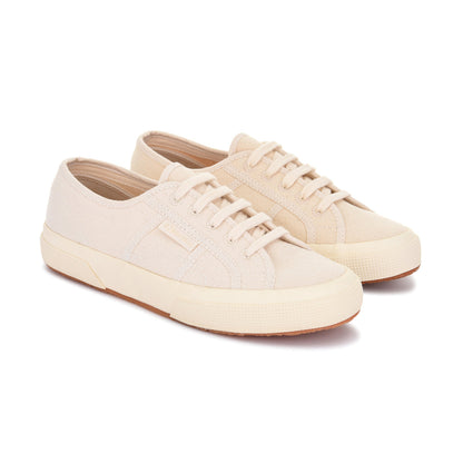 Natural Beige - Front - Superga Unisex Adult 2750 Organic Canvas Trainers