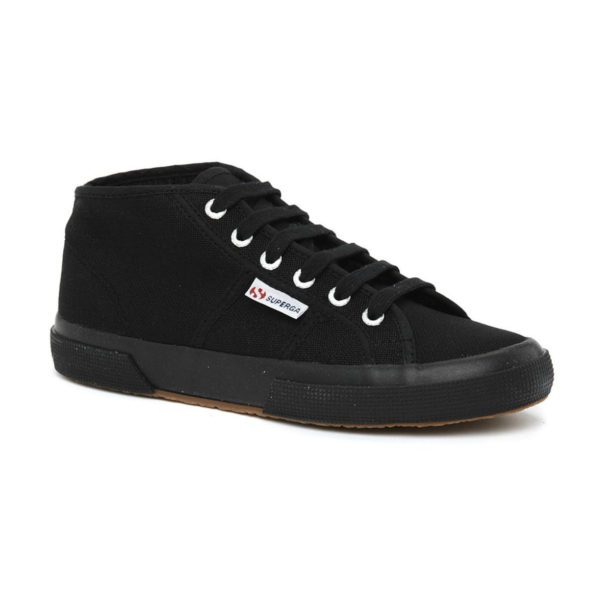 Full Black - Front - Superga Unisex Adult 2754 Cotu Mid Cut Trainers