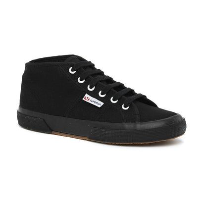 Full Black - Front - Superga Unisex Adult 2754 Cotu Mid Cut Trainers