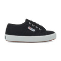Black-White - Side - Superga Childrens-Kids 2750 Easylite Leather Trainers