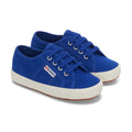 Royal Blue-Avorio - Front - Superga Childrens-Kids 2750 Easylite Leather Trainers