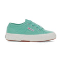 Green Water-Avorio - Side - Superga Childrens-Kids 2750 Jcot Leather Trainers