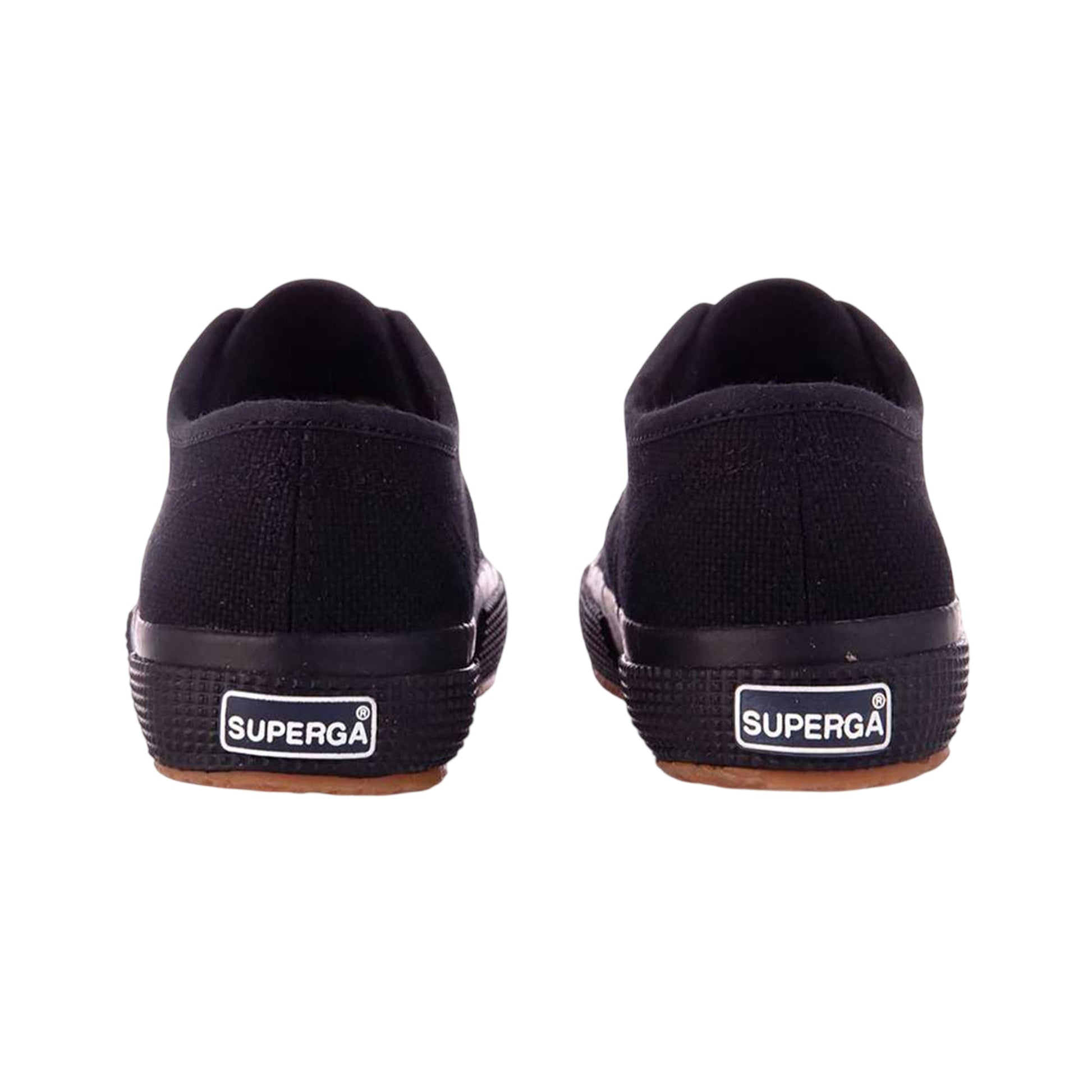 Full Black - Back - Superga Childrens-Kids 2750 Jcot Leather Trainers