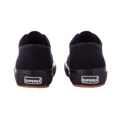 Full Black - Back - Superga Childrens-Kids 2750 Jcot Leather Trainers