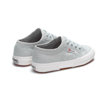 Grey Lilla-Avorio - Back - Superga Childrens-Kids 2750 Jcot Leather Trainers