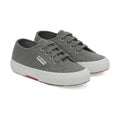 Grey Sage - Front - Superga Childrens-Kids 2750 Jcot Leather Trainers