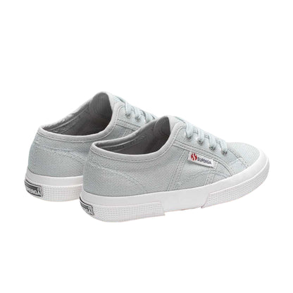 Grey Lilla-Avorio - Back - Superga Childrens-Kids 2750 Jcot Leather Trainers