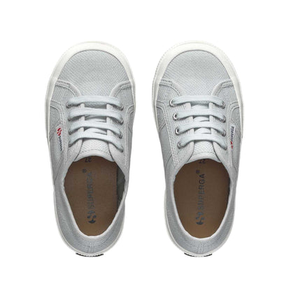 Grey Lilla-Avorio - Side - Superga Childrens-Kids 2750 Jcot Leather Trainers