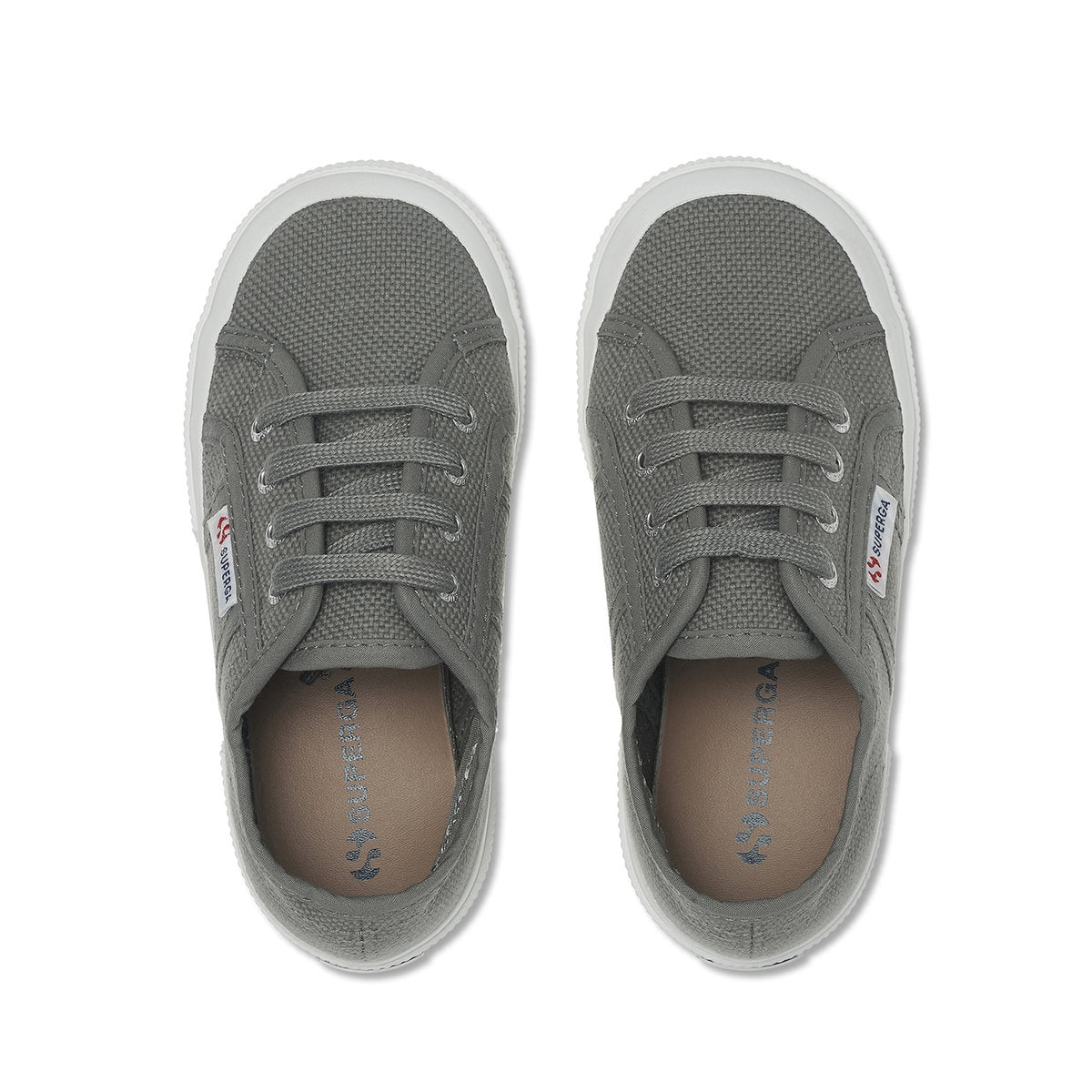 Grey Sage - Lifestyle - Superga Childrens-Kids 2750 Jcot Leather Trainers