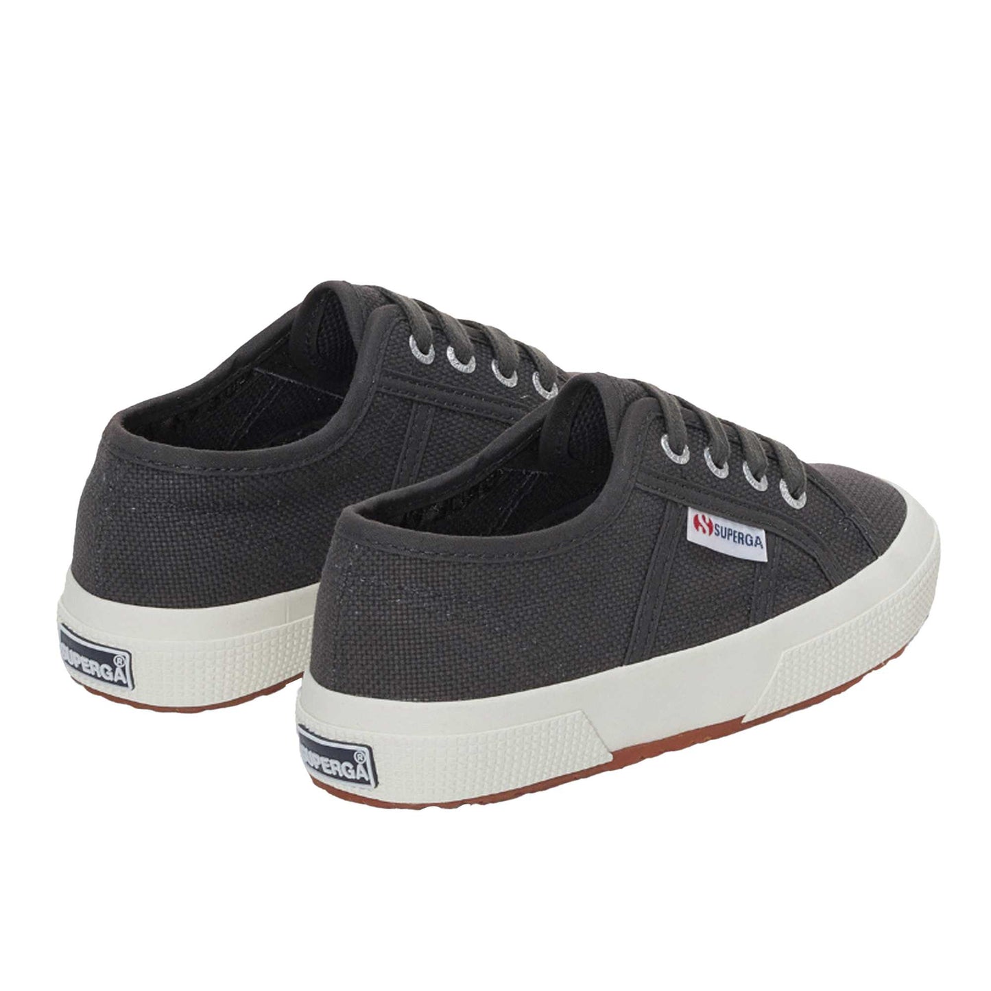 Grey Sage - Pack Shot - Superga Childrens-Kids 2750 Jcot Leather Trainers