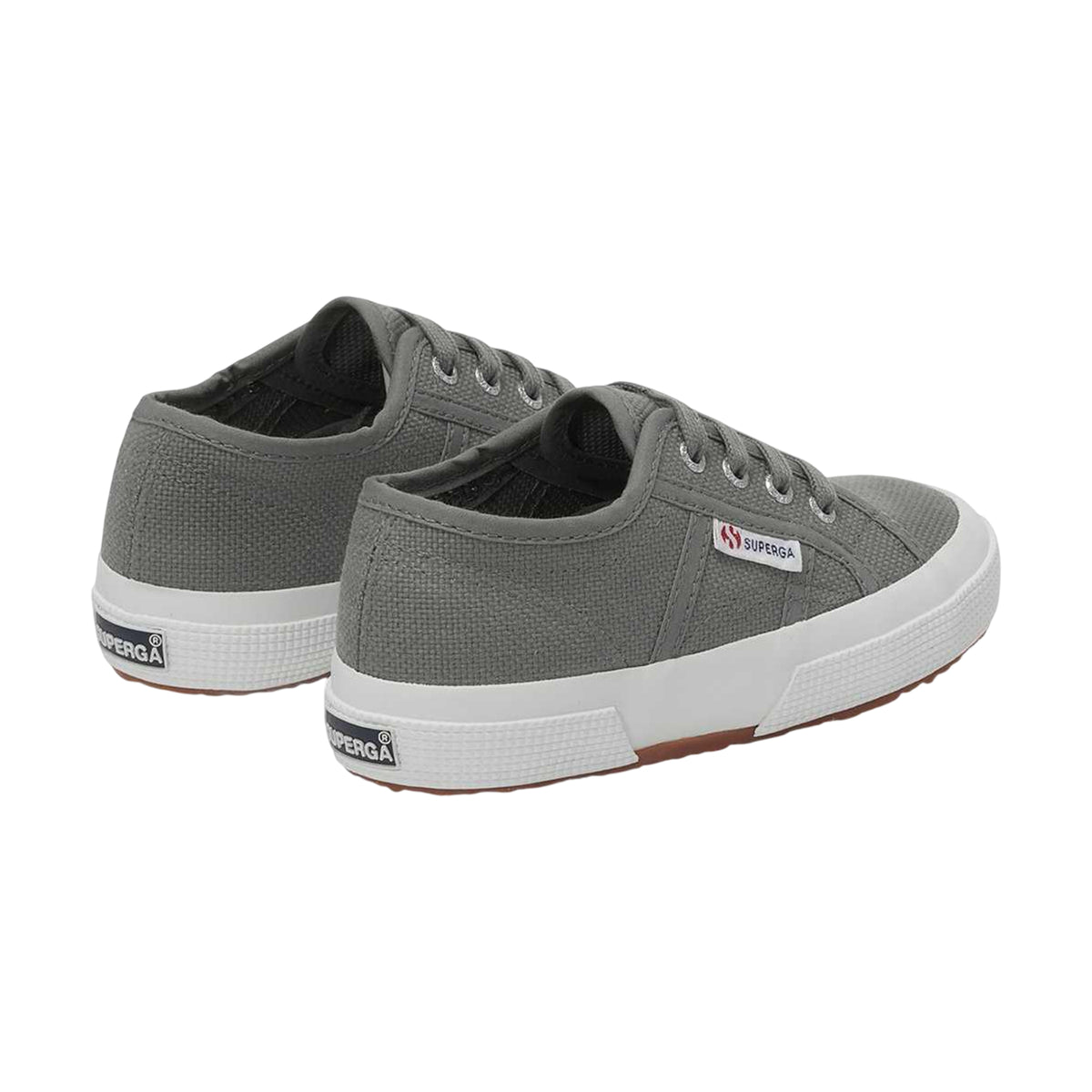 Grey Sage - Back - Superga Childrens-Kids 2750 Jcot Leather Trainers