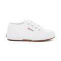 White - Side - Superga Childrens-Kids 2750 Jcot Leather Trainers