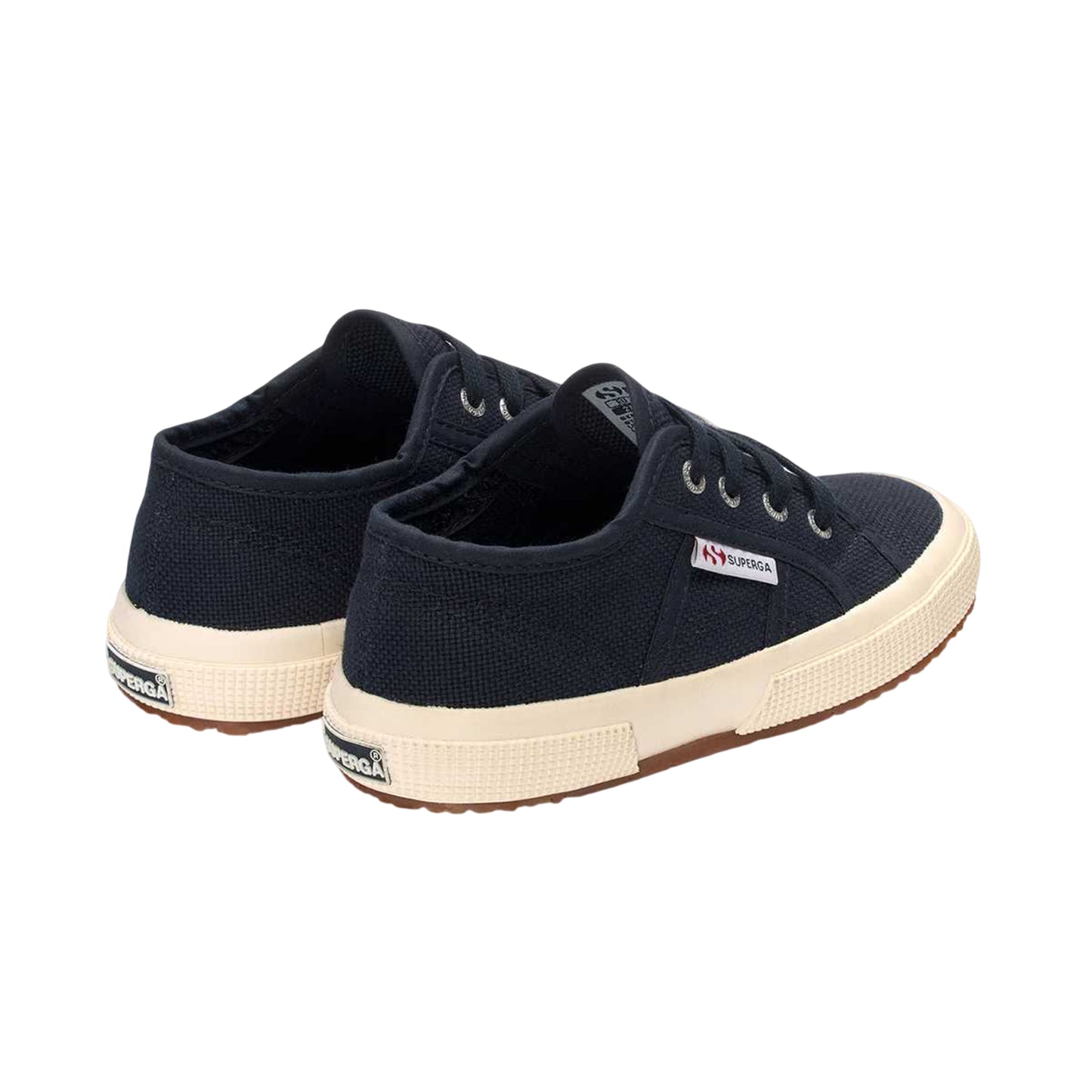 Navy - Back - Superga Childrens-Kids 2750 Jcot Leather Trainers