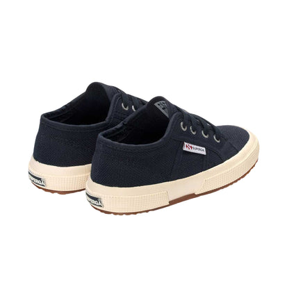 Navy - Back - Superga Childrens-Kids 2750 Jcot Leather Trainers
