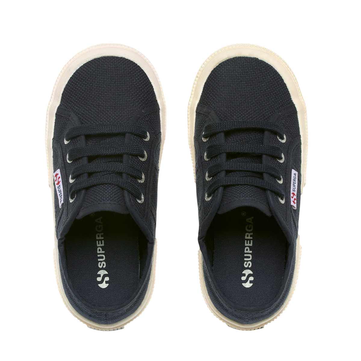 Navy - Side - Superga Childrens-Kids 2750 Jcot Leather Trainers