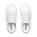 White - Lifestyle - Superga Childrens-Kids 2750 Jcot Leather Trainers