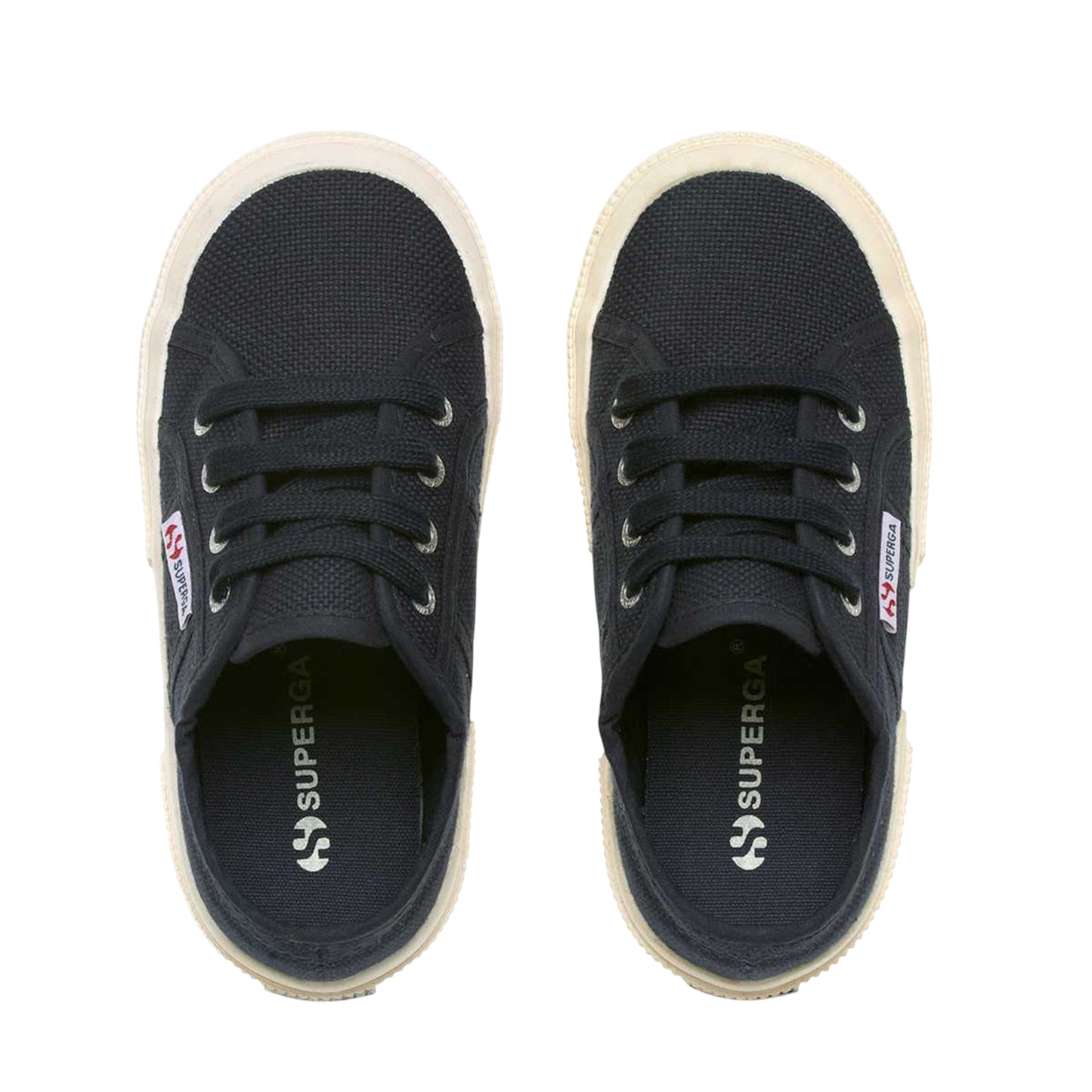Navy - Side - Superga Childrens-Kids 2750 Jcot Leather Trainers