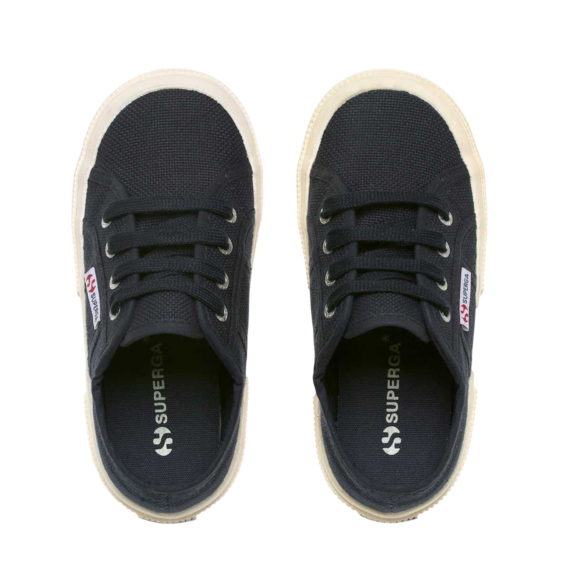 Navy - Side - Superga Childrens-Kids 2750 Jcot Leather Trainers