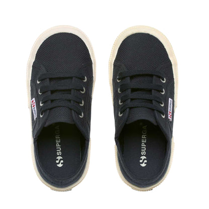 Navy - Side - Superga Childrens-Kids 2750 Jcot Leather Trainers