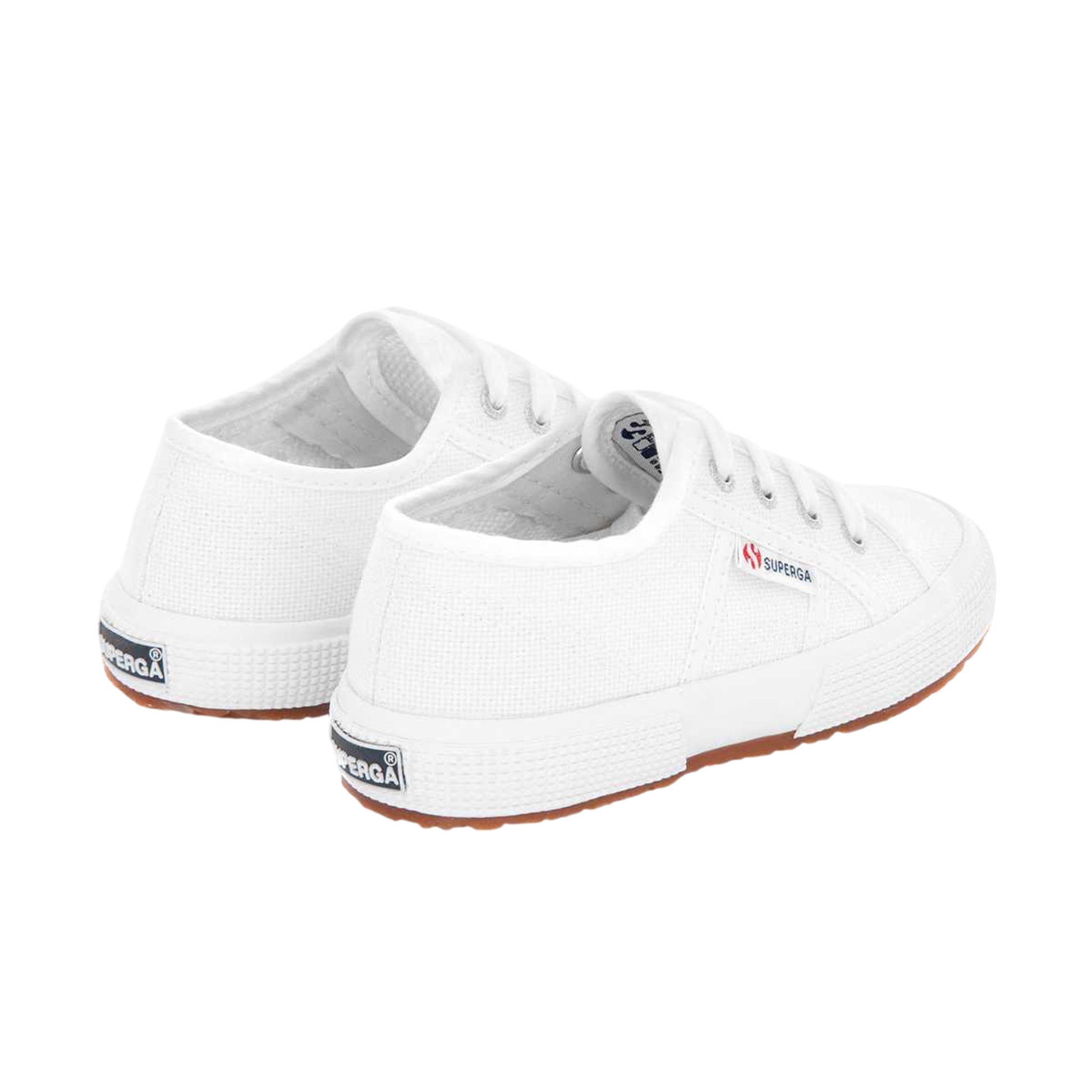 White - Back - Superga Childrens-Kids 2750 Jcot Leather Trainers