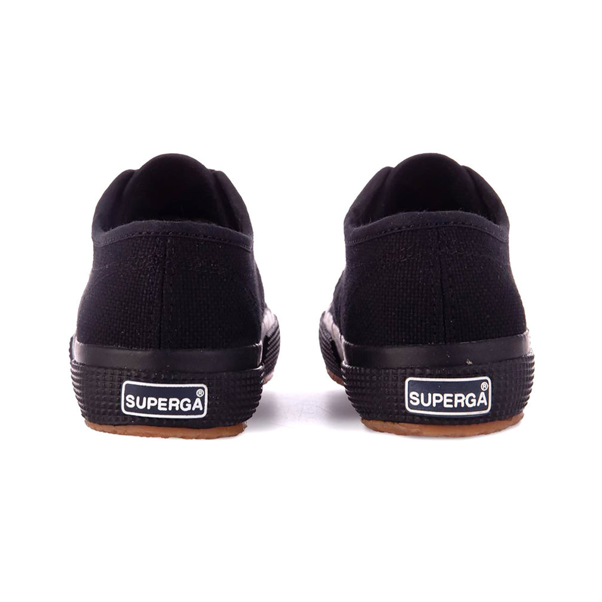 Full Black - Back - Superga Childrens-Kids 2750 Jcot Leather Trainers