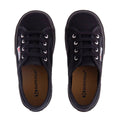 Full Black - Lifestyle - Superga Childrens-Kids 2750 Jcot Leather Trainers