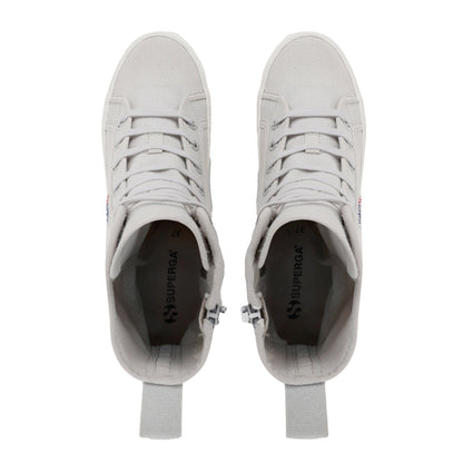 Grey Silver-Avorio - Lifestyle - Superga Womens-Ladies 2641 Alpina High Tops