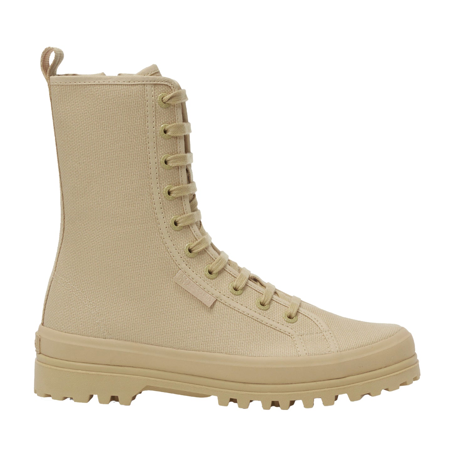 Total Beige-Almond - Front - Superga Womens-Ladies 2641 Alpina High Tops