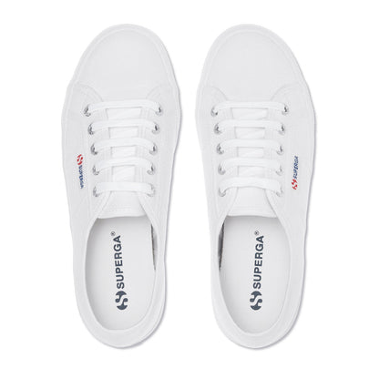 White - Side - Superga Unisex Adult 2730 Mid Platform Trainers