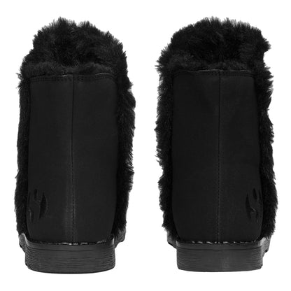 Black - Back - Superga Childrens-Kids 4033 Suede Ankle Boots