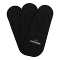 Black - Front - Superga Womens-Ladies No Show Socks (Pack of 3)