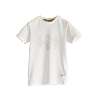 White - Front - Superga Childrens-Kids Repeat Logo T-Shirt