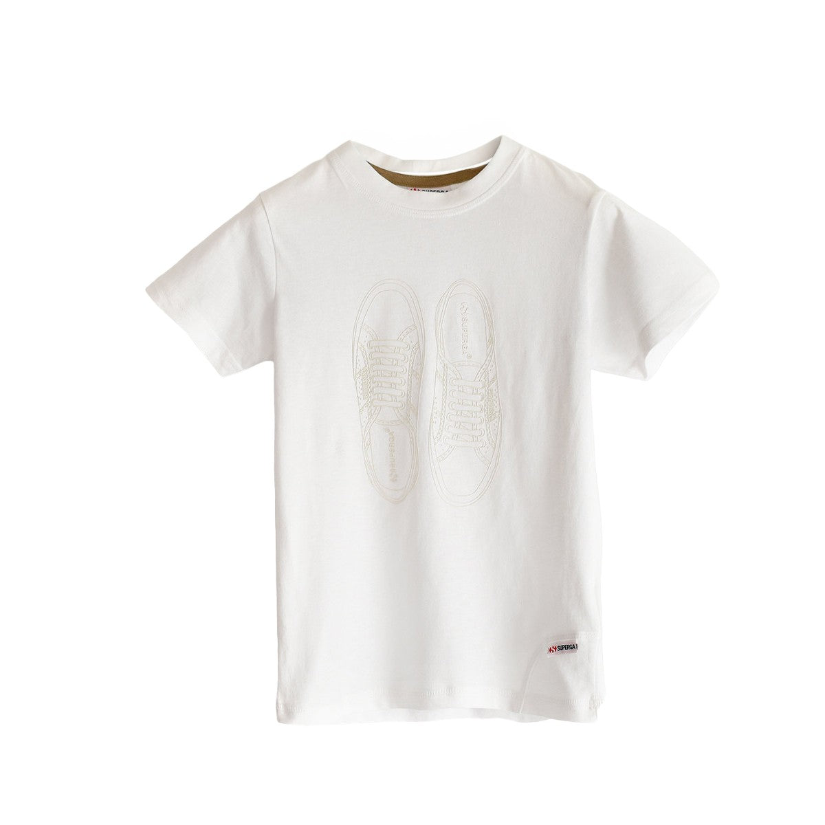 White - Front - Superga Childrens-Kids Shoes T-Shirt